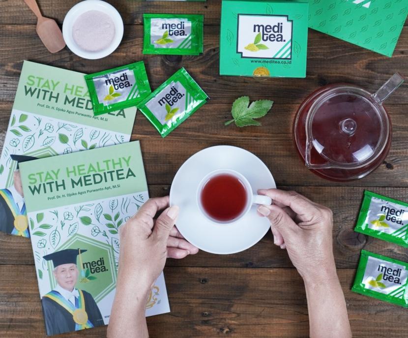 Meditea, salah satu merek teh hijau yang mampu mengobati kanker.
