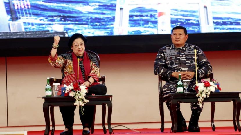 Megawati hadir di Seskoal, Selasa (4/10/2022), untuk menberikan kuliah umum. 