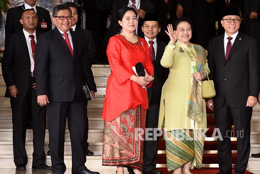 Megawati menghadiri Sidang Tahunan MPR 2016.