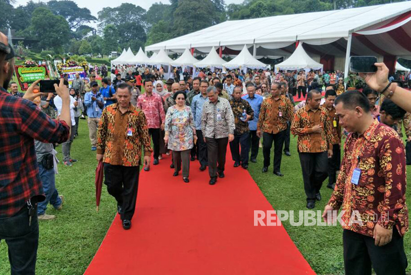 Megawati Soekarno Putri menghadiri perayaan 2 abad Kebun Raya Bogor, Kamis (18/5).