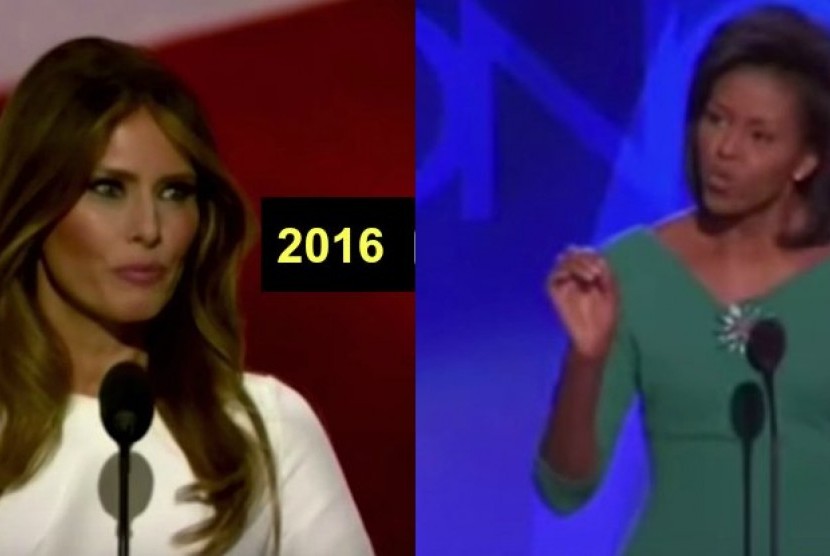 Melania Trump dan Michelle Obama.