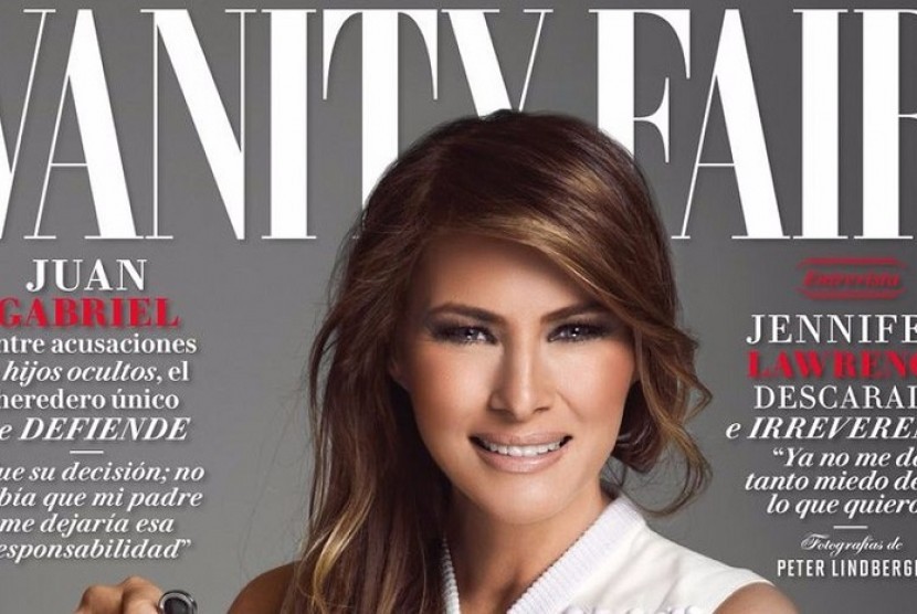 Melania Trump tampil di sampul majalah Vanity Fair terbitan Meksiko edisi Februari 2017.