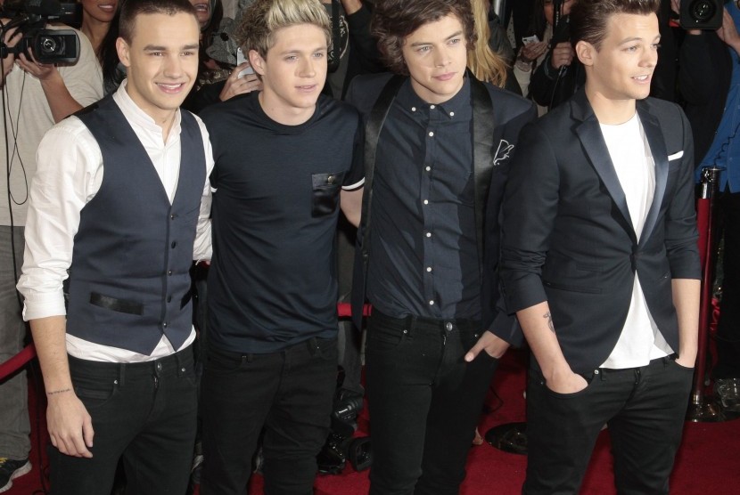 Members of the band One Direction (L-R), Liam Payne, Niall Horan, Harry Styles and Louis Tomlinson, arrive for Fox's 