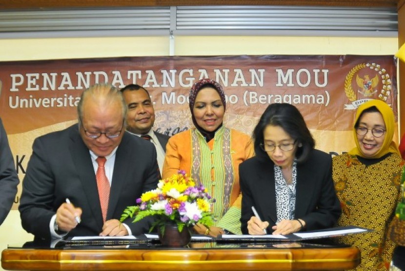 Memorandum of Understanding (MoU) antara Badan Kerja Sama Antar-Parlemen (BKSAP) dengan Universitas Prof. Dr. Moestopo (Beragama).