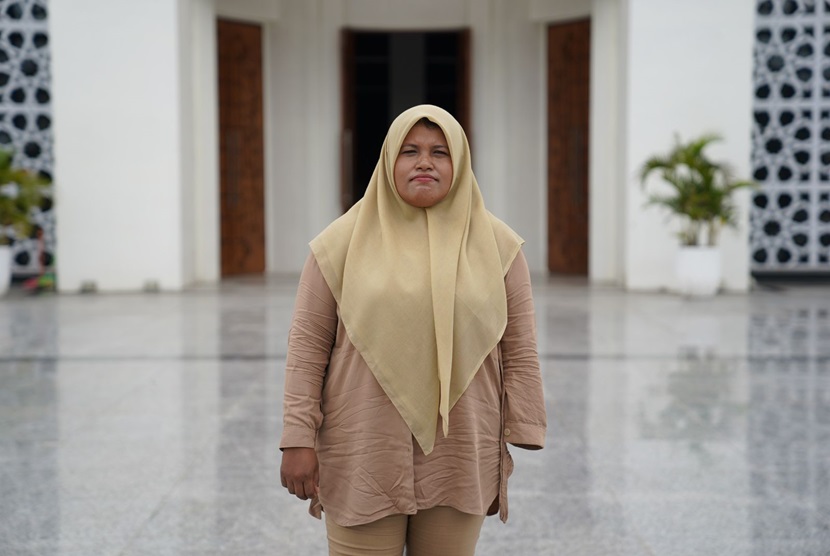 Evi Riskiyana (31 tahun) salah satu nasabah disabilitas PNM Mekaar dari Aceh