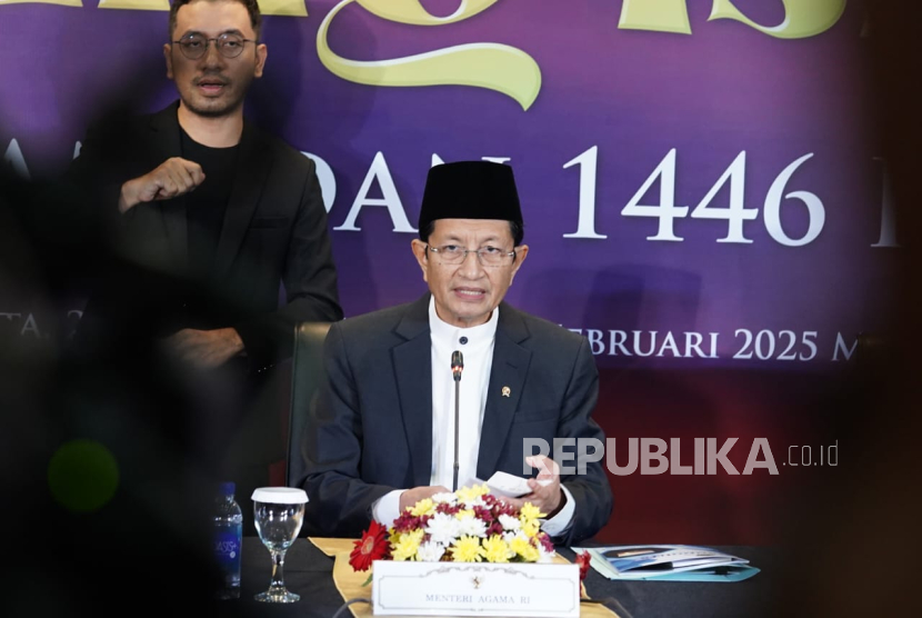 Menag KH Nasaruddin Umar mengumumkan bahwa 1 Ramadhan jatuh pada Sabtu, 1 Maret 2025. 