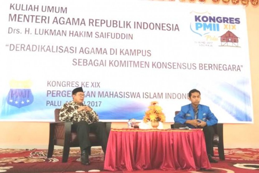 Menag Lukman Hakim Saifuddin di Kongres XIX PMII