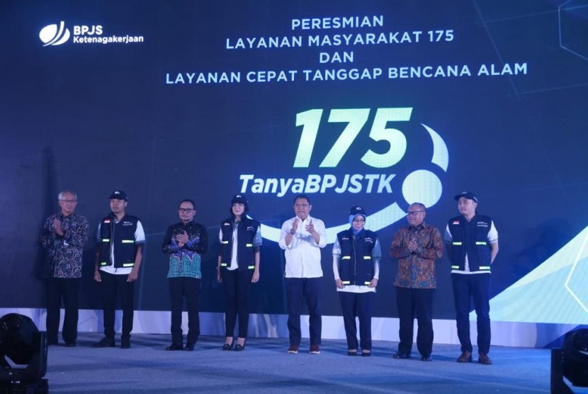 Menaker Hanif Dakhiri dalam peluncuran layanan masyarakat 175 dan layanan cepat tanggap bencana alam, Jakarta (4/10).