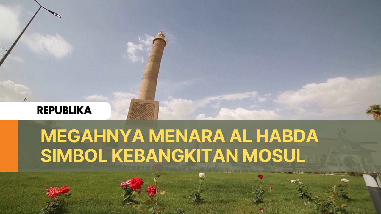 Menara Al Habda, Masjid Al Nauri, Mosul, Irak.