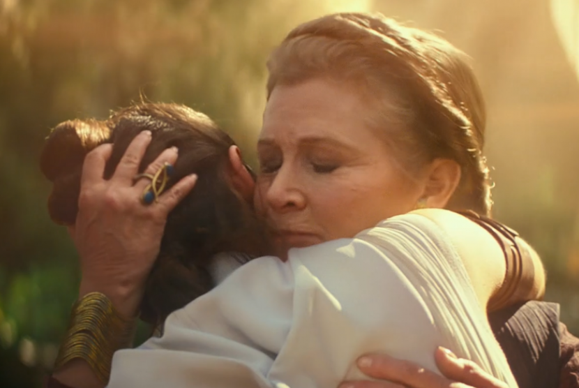 Mendiang Carrie Fisher tampil dalam Star Wars: The Rise of Skywalker sebagai Princess Leia Organa. 
