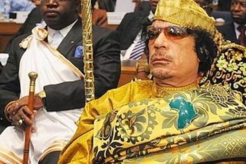 Almarhum Muammar Qaddafi. Muhammar Qaddafi adalah sosok yang punya ghirah keislaman tinggi 
