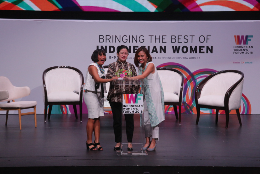 Menko PMK Puan Maharani menghadiri Indonesia Women's Forum (IWF).