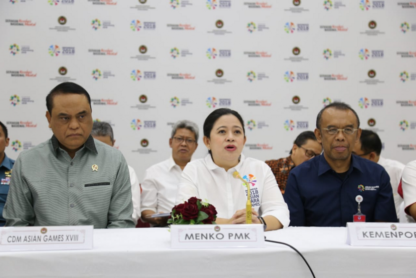 Menko PMK Puan Maharani menyampaikan terima kasihnya kepada berbagai pihak yang mendukung keberhasilan Asian Games 2018.