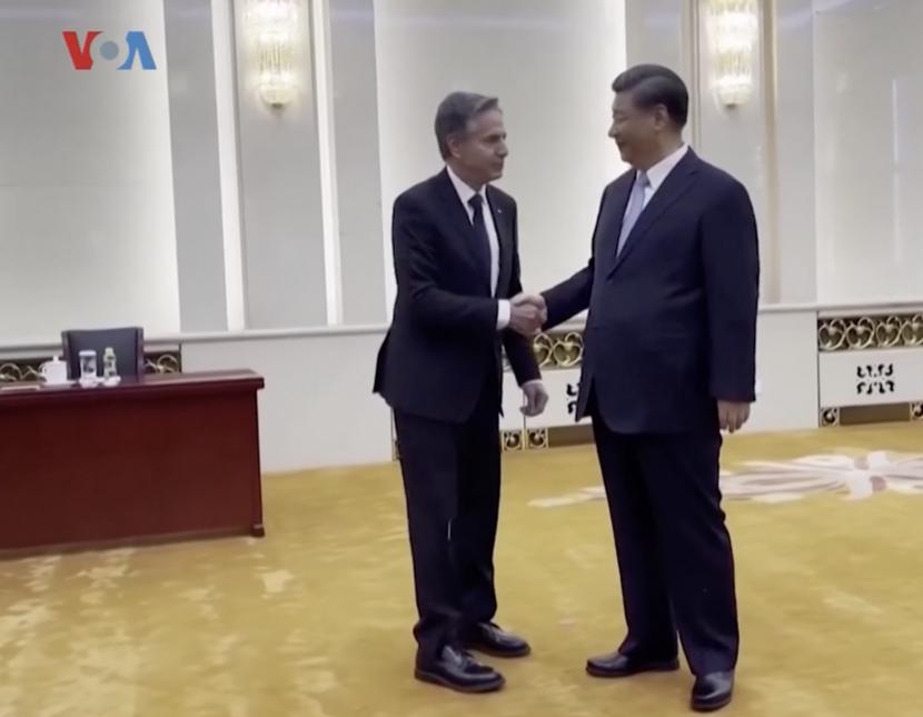 Menlu AS Antony Blinken temui Presiden China Xi Jinping.