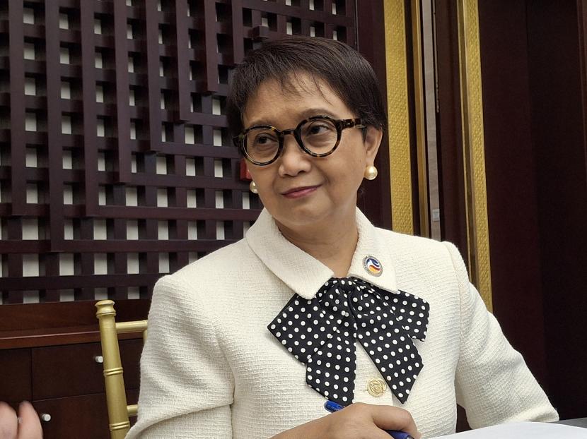 Menlu Retno Marsudi saat di KTT ASEAN, Laos, Rabu (9/10/2024).