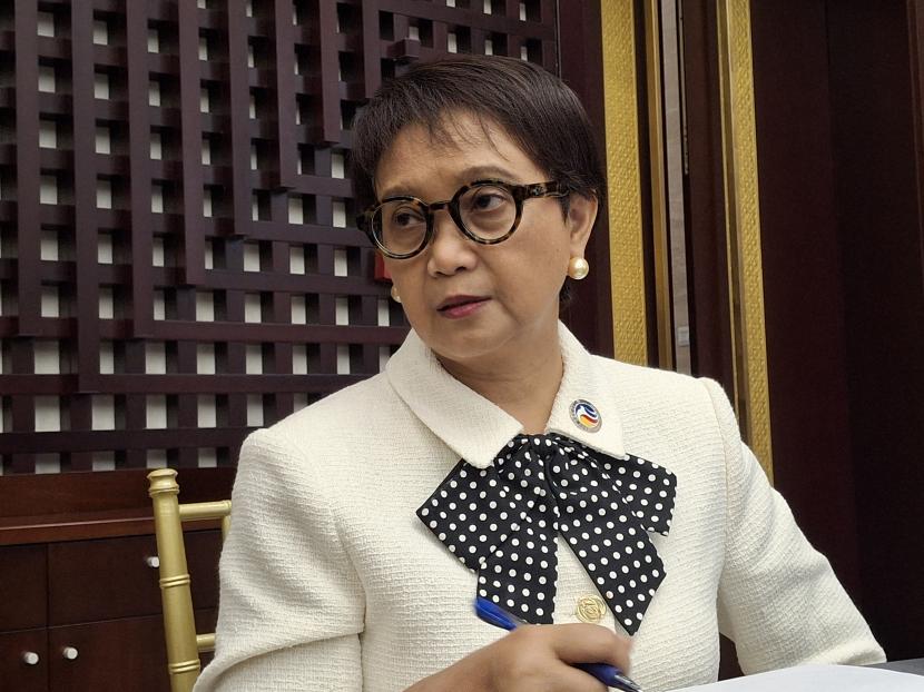 Menlu RI Retno Marsudi di KTT ASEAn, Rabu (9/10/2024).