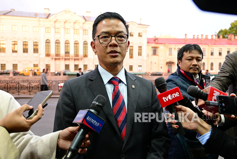 Menlu Sugiono kepada awak media di Taleon Imperial Hotel, St Petersburg, Rusia, Rabu (18/6/2025) malam waktu setempat.