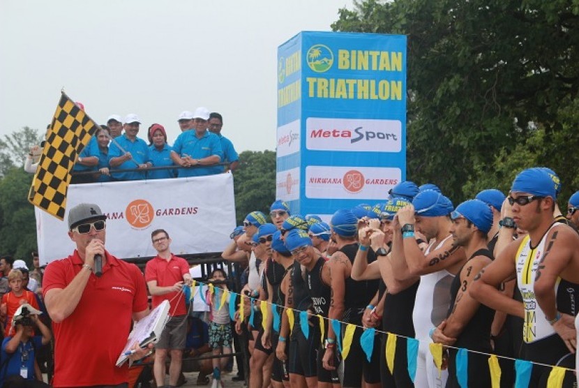 Menpar Arief Yahya dalam membuka event Bintan Triathlon di Bintan, Kepulauan Riau