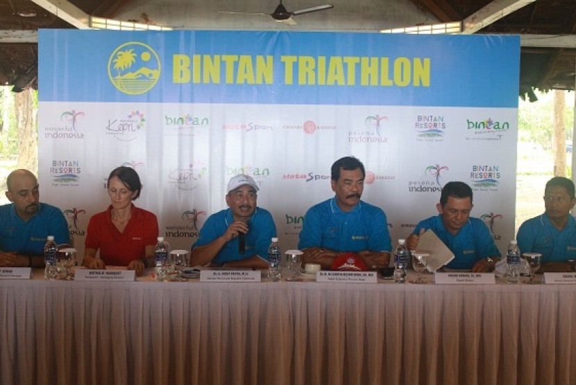 Menpar Arief Yahya saat membuka acara Bintan Triathlon di Bintan, Kepulauan Riau