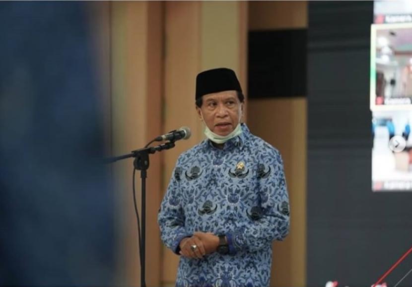 Menpora Zainudin Amali melantik pejabat Jabatan Pimpinan Tinggi (JPT) Pratama dan Jabatan Fungsional Tertentu (JFT) di lingkungan Kemenpora, Jakarta, Jumat (15/5).