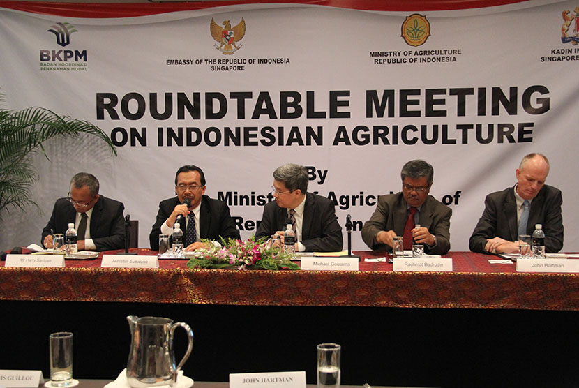 Mentan ajak investor Singapura memanfaatkan peluang investasi bidang pertanian di Indonesia.  