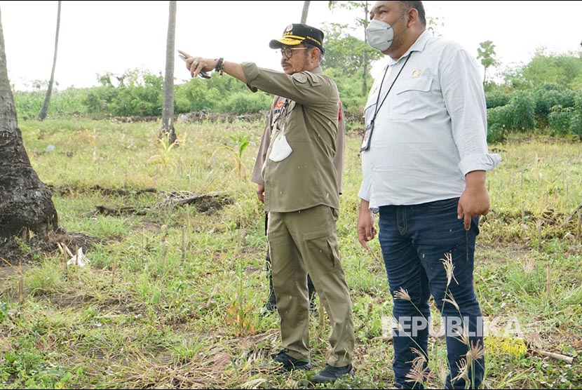 Mentan Syahrul Yasin Limpo meninjau lokasi Perluasan Areal Tanam Baru (PATB) di Kelurahan Empoang Selatan, Kecamatan Binamu, Kabupaten Jeneponto, Sulawesi Selatan, Ahad (6/2/2022).