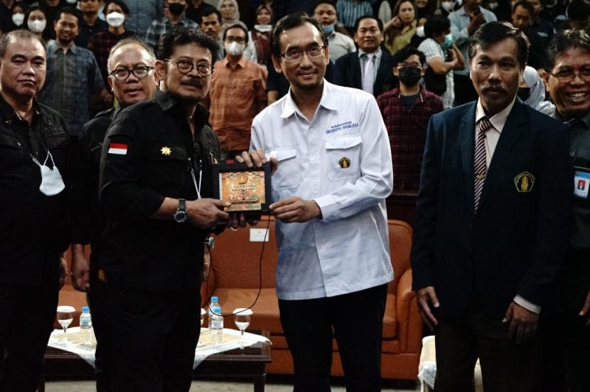 Mentan SYL saat mengisi kuliah umum di Universitas Brawijaya Malang, Rabu (2/11/2022).