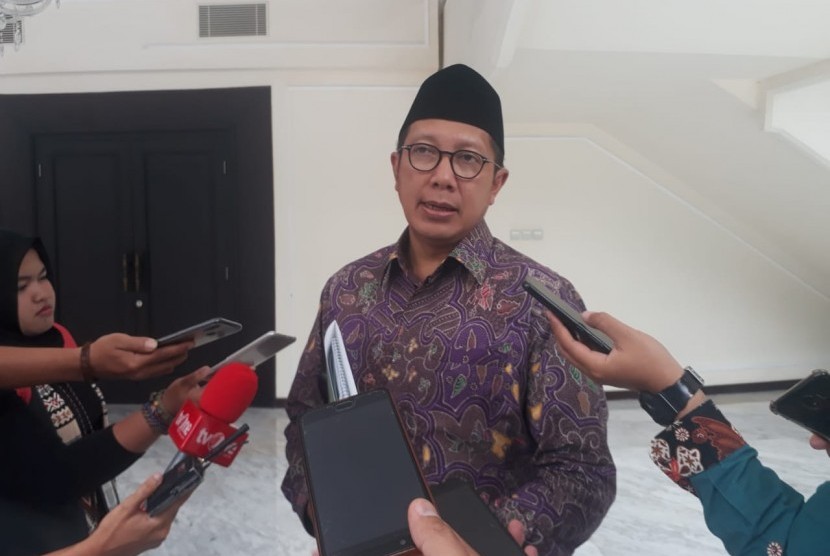 Menteri Agama Lukman Hakim Saifuddin saat ditemui di Kantor Wakil Presiden, Jalan Medan Merdeka Utara, Jakarta, Rabu (6/3).