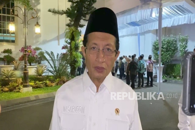 Menteri Agama (Menag) Prof Nasaruddin Umar di Kompleks Istana Kepresidenan Jakarta, Jumat (23/3/2025) malam WIB.