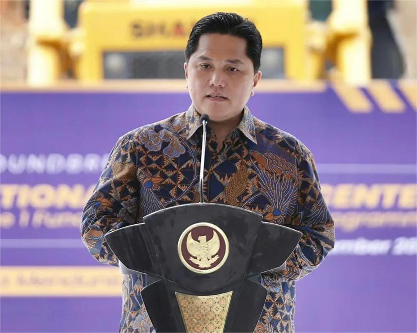 Menteri Badan Usaha Milik Negara (BUMN) Erick Thohir berada di IKN.