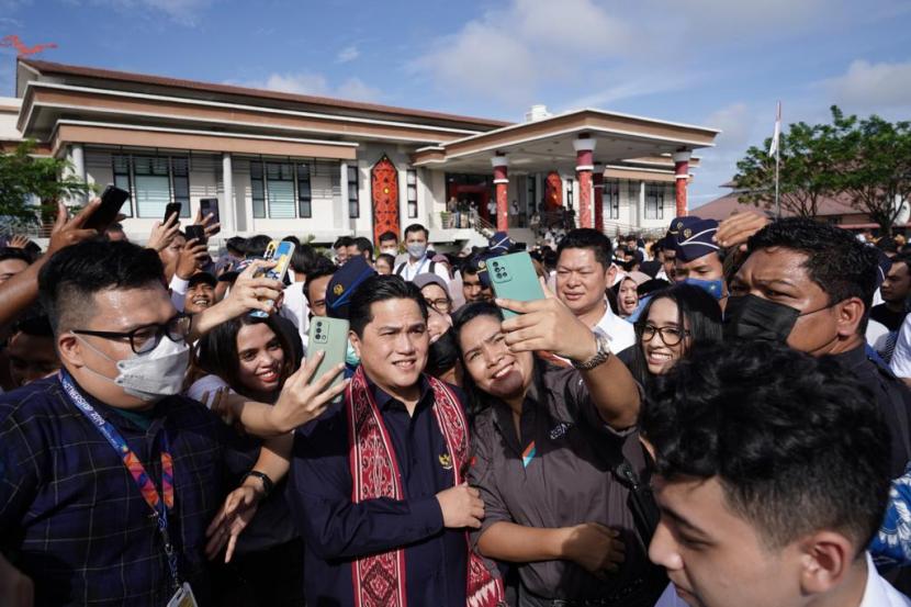 Menteri Badan Usaha Milik Negara (BUMN) Erick Thohir memulai kunjungan kerjanya di Provinsi Kalimantan Barat, Sabtu (4/2/2023).