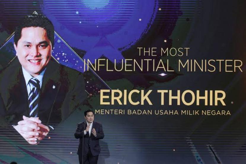 Menteri Badan Usaha Milik Negara (BUMN) Erick Thohir . Jika dipasangan dengan Ganjar, Erick dinilai punya potensi menang Pilpres 2024.