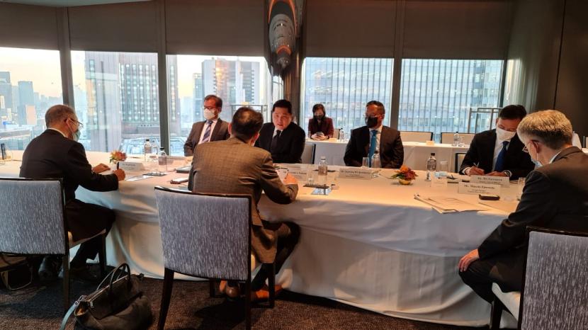 Menteri BUMN Erick Thohir bersama tim bertemu dengan Pemerintah Jepang