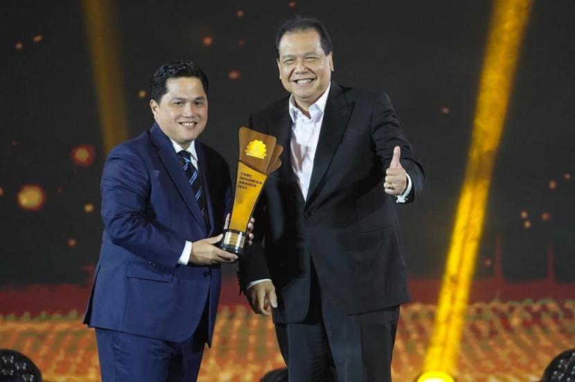 Menteri BUMN Erick Thohir menerima penghargaan sebagai Minister of the Year 2022 dari CNBC Indonesia, (ilustrasi).