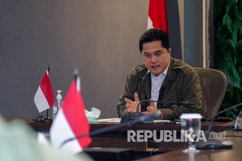 Menteri BUMN Erick Thohir. Erick Thohir menyatakan, Presiden Joko Widodo meminta proyek strategis nasional seperti KA Cepat Jakarta-Bandung harus dilanjutkan.