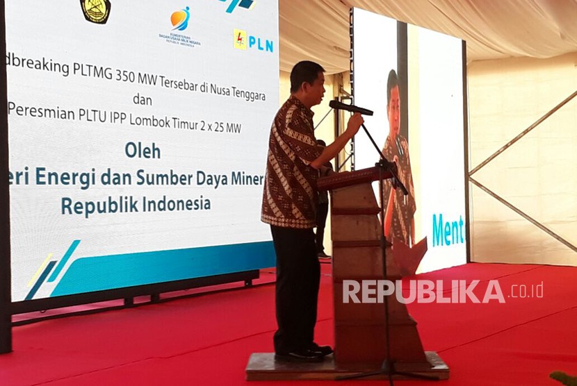Energy and Mineral Resources (ESDM) Minister Ignasius Jonan inaugurated 350 megawatts (MW) power plant projects in West Nusa Tenggara (NTB) and East Nusa Tenggara (NTT), Mataram, Friday.