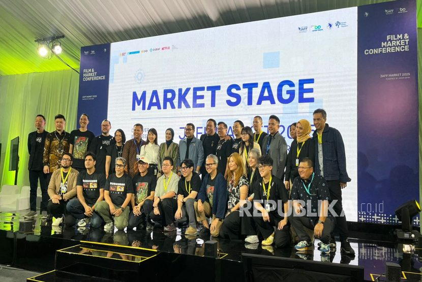 Menteri Ekonomi Kreatif RI, Teuku Riefky saat hadir membuka resmi JAFF Content Market di Jogja Expo Center (JEC), Sabtu (29/11/2025).