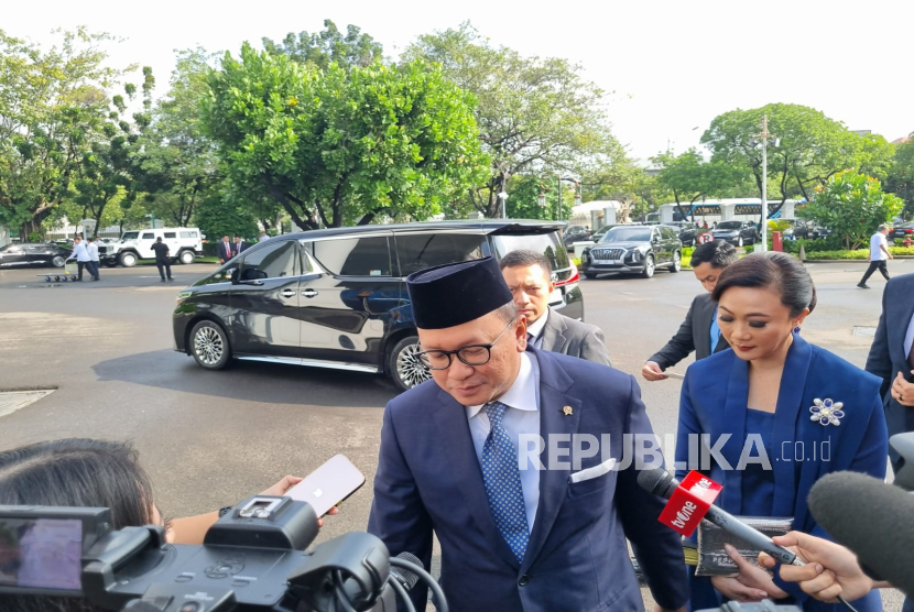 Menteri Investasi dan Hilirisasi, Rosan Perkasa Roeslani di Istana Kepresidenan Jakarta, Senin (24/2/2025).