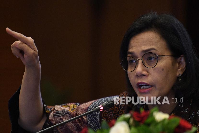 Menteri Keuangan, Sri Mulyani. Pemerintah mencatatkan realisasi belanja subsidi sebesar Rp 56,16 triliun per akhir Mei 2021.