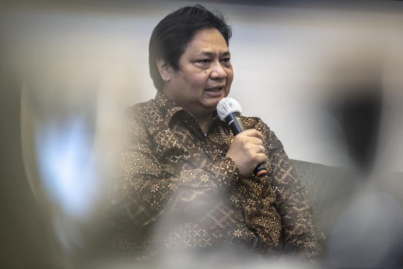 Ketua Umum Partai Golkar Airlangga Hartarto. AMPG Surabaya menilai sosok Airlangga tepat untuk maju capres 2024