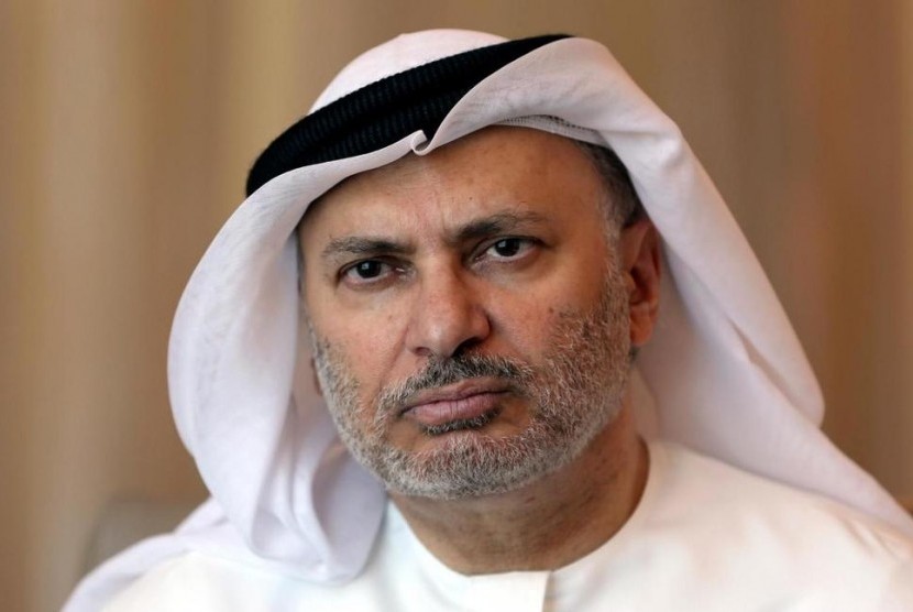 Menteri Luar Negeri Uni Emirat Arab Anwar Gargash dalam wawancara dengan Associated Press terkait pemutusan diplomatik dengan Qatar (Ilustrasi)