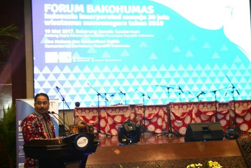Menteri Pariwisata Arief Yahya saat menyampaikan keynote speech di Forum Tematik Bakohumas dengan mengangkat tema 