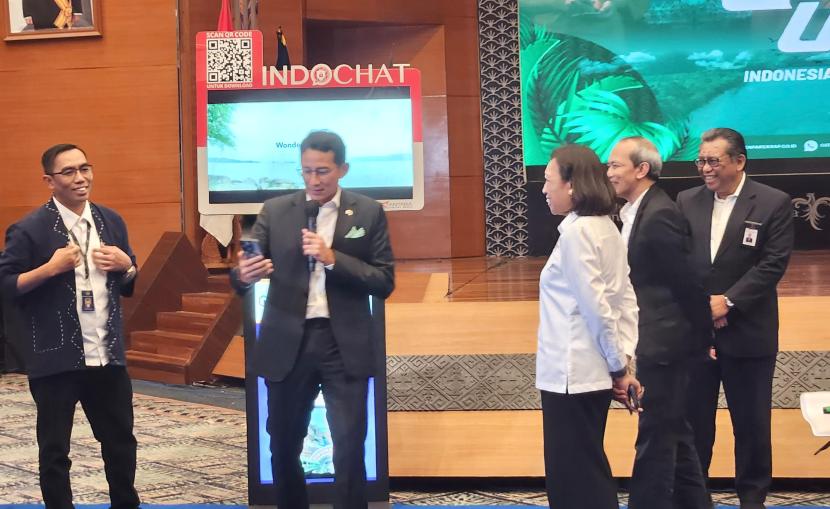 Menteri Pariwisata dan Ekonomi Kreatif Republik Indonesia (Menparekraf RI), Dr H Sandiaga S Uno, saat launching TIC