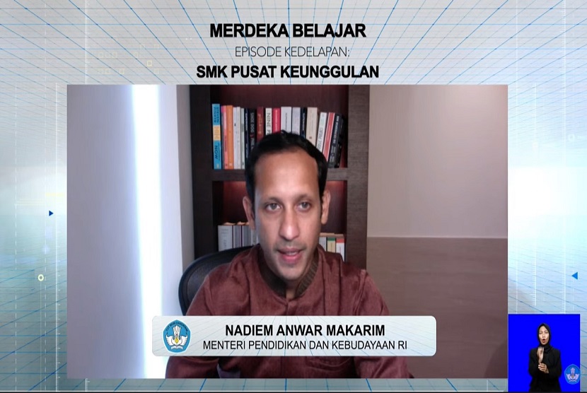 Menteri Pendidikan dan Kebudayaan (Mendikbud) Nadiem Anwar Makarim.