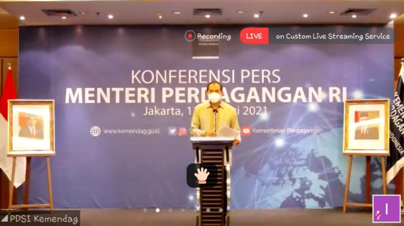 Menteri Perdagangan Muhammad Lutfi. Kementerian Perdagangan meluncurkan platform dagang digital Indonesia Store (IDNStore) pada Kamis (14/1).