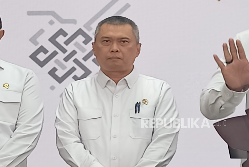 Menteri Perhubungan (Menhub) Dudy Purwagandhi di Kompleks Istana Kepresidenan, Jakarta Pusat, Senin (16/12/2024).