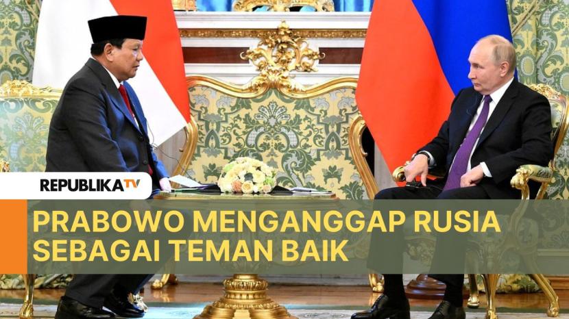 Menteri Pertahanan sekaligus Presiden terpilih RI, Prabowo Subianto bertemu Presiden Rusia, Vladimir Putin, di Istana Kremlin, Moskow, pada Rabu (31/7).