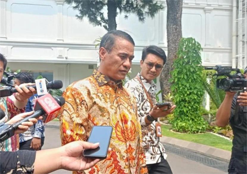 Menteri Pertanian Andi Amran Sulaiman di Istana Kepresidenan, Jakarta Pusat, Senin (28/10/2024)