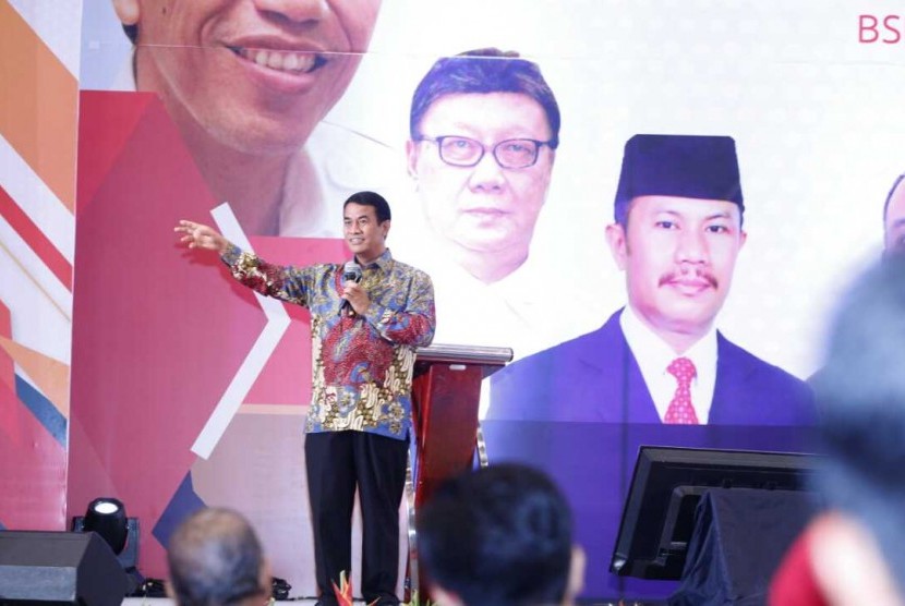 Menteri Pertanian (Mentan) Amran Sulaiman dalam Pelatihan dan Silaturahmi Pemerintah Desa se-Indonesia, di Indonesia Convention Exhibition, BSD City, Kamis (29/11).   