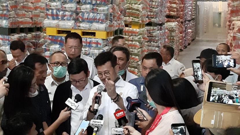 Menteri Pertanian (Mentan) Syahrul Yasin Limpo memastikan stok beras untuk kebutuhan puasa dan hari raya lebaran mendatang aman dan terkendali. (istimewa)